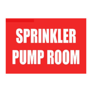Sprinkler Pump Room Sign (METAL) 220mm x 320mm