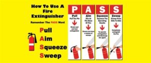 How to use fire extinguisher image note