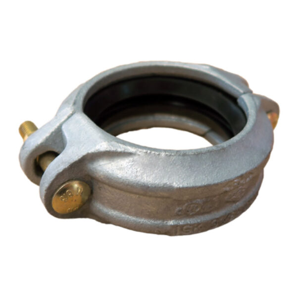 Grooved Angle Pad Coupling 4", Ductile Iron (with HDG Nut & Bolt)