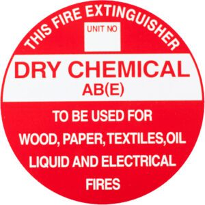 ABE - Extinguisher Identification Sign - Sticker (193mm x 193mm)