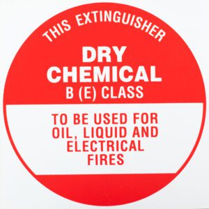 BES - BE - Extinguisher Identification Sign (193mm x 193mm)