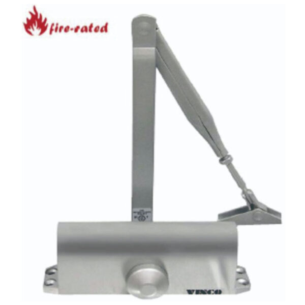 Fire Rated Hydraulic Door Closer with Adjustable Back-Check for 20-60kg Doors