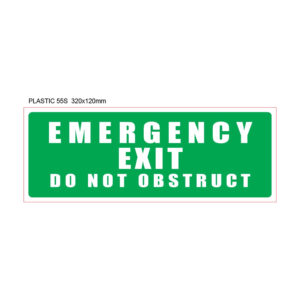 Emergency Exit - Do Not Obstruct (GREEN) 320mm x 120mm