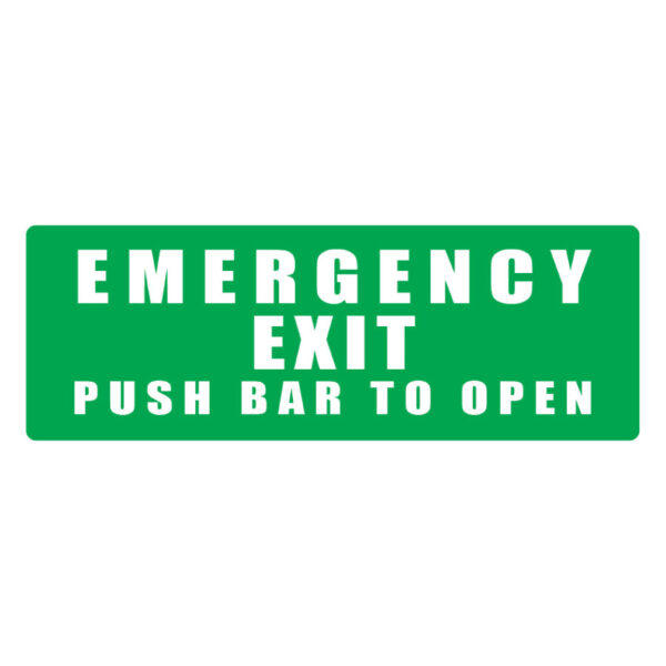 Emergency Exit - Push Bar to Open 320mm x 120mm