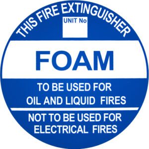 FOAM - Extinguisher Identification Sign - Metal (193mm x 193mm)