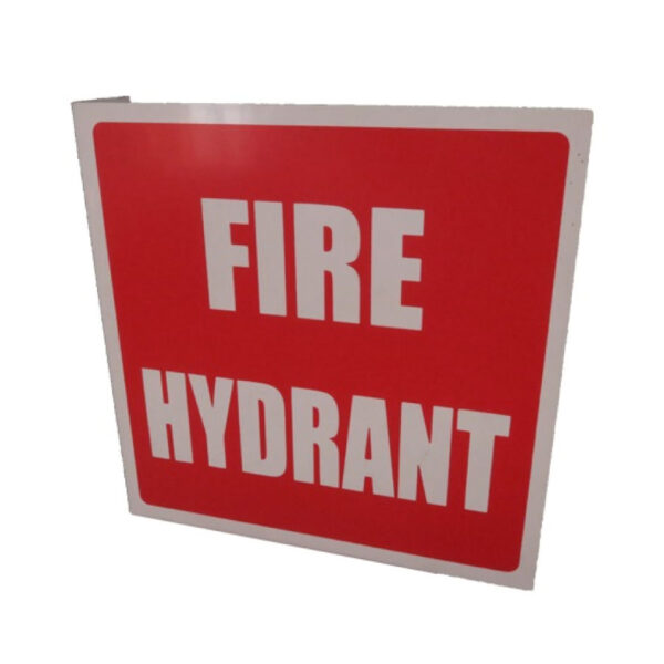 Fire Hydrant Angled Location Sign 200mm x 200mm