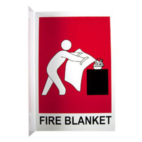 Fire Blanket Angled Location Sign (Small) 155mm x 235mm