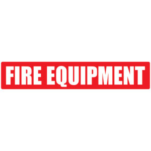 Fire Equipment Red Strip 500mm x 100mm
