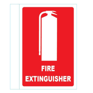 Fire Extinguisher Angled Location Sign (Metal) 155mm x 230mm