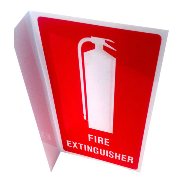 Fire Extinguisher Angled Location Sign (Small) 155mm x 235mm