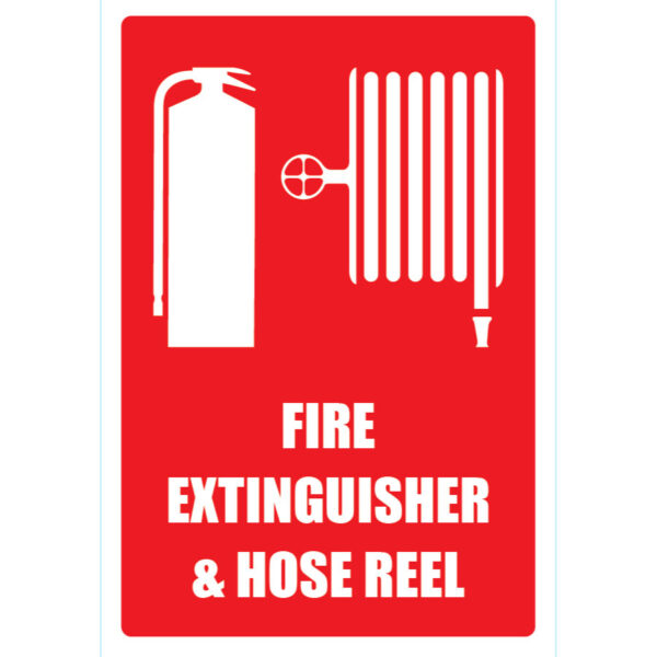 Fire Extinguisher & Hose Reel Angle Sign (Small) 155mm x 235mm