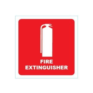 Fire Extinguisher Location Sign Suited for Vehicle Self Adhesive (100mm x 100mm)
