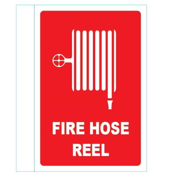 Fire Hose Reel Angled Location Sign (Metal) 155mm x 230mm