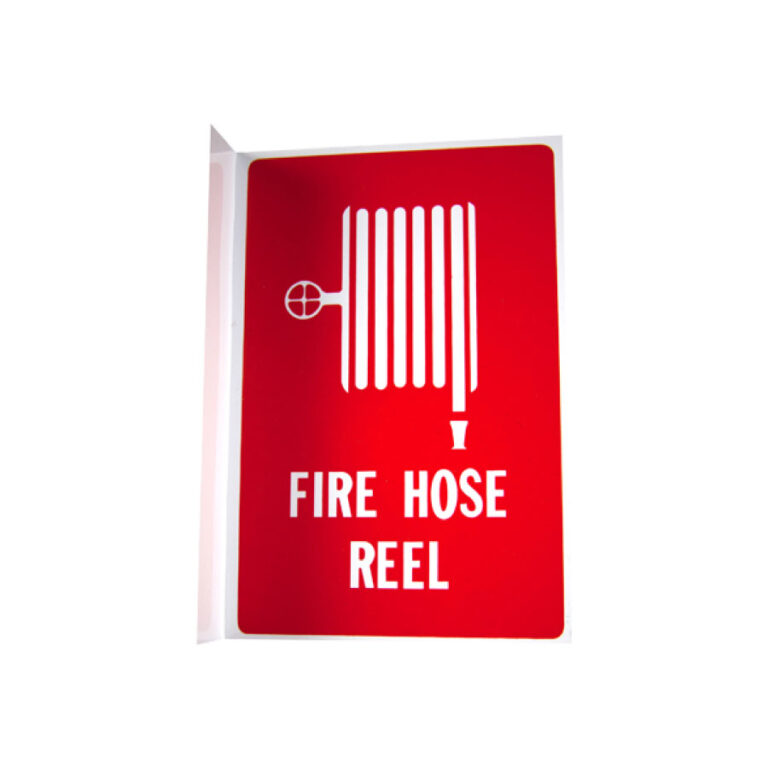 Small Fire Hose Reel Angled Location Sign 155x235mm FFA brand
