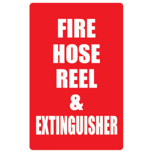Fire Hose Reel & Extinguisher Angle Sign (Small) 155mm x 235mm