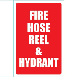 Fire Hose Reel & Hydrant Angle Sign (Small) 155mm x 235mm