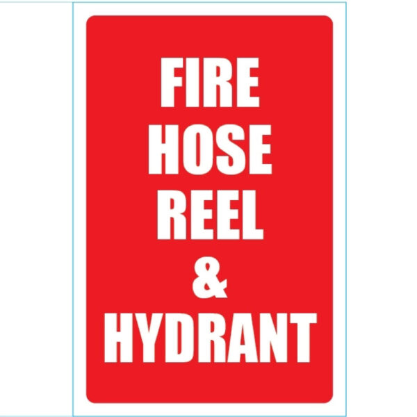 Fire Hose Reel & Hydrant Angle Sign (Small) 155mm x 235mm