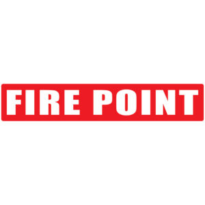 Fire Point Red Strip 500mm x 100mm