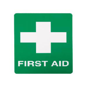 First Aid Sign for Vehicle (Self Adhesive) 100mm x 100mm