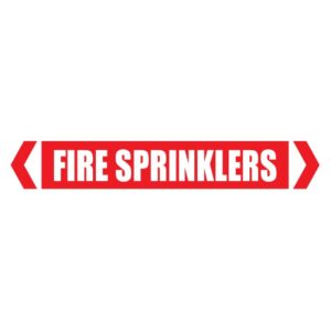 Fire Sprinkler Sign with Sticker 75mm x 370mm