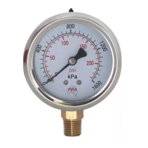 Hydrant Pressure Gauge - Dry 70mm (Up to 1600kPa 1/4 inch PT Thread)