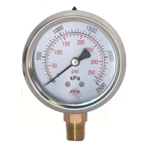 Hydrant Pressure Gauge - Dry 70mm (Up to 2500kPa 1/4 inch PT Thread)