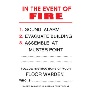 In The Event Of Fire (Large) 280mm x 395mm