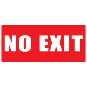 NO EXIT Sign (RED) 365mm x 170mm