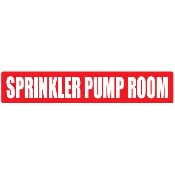 Sprinkler Pump Room Red Strip 500mm x 100mm