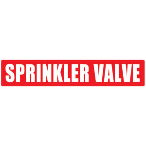 Sprinkler Valve Red Strip 500mm x 100mm