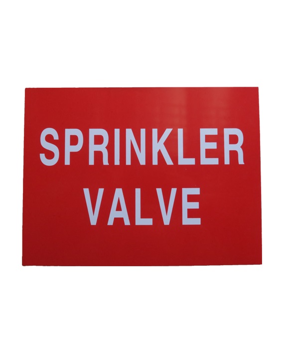 Sprinkler Valve Sign (ENGRAVED) 230mm x 300mm