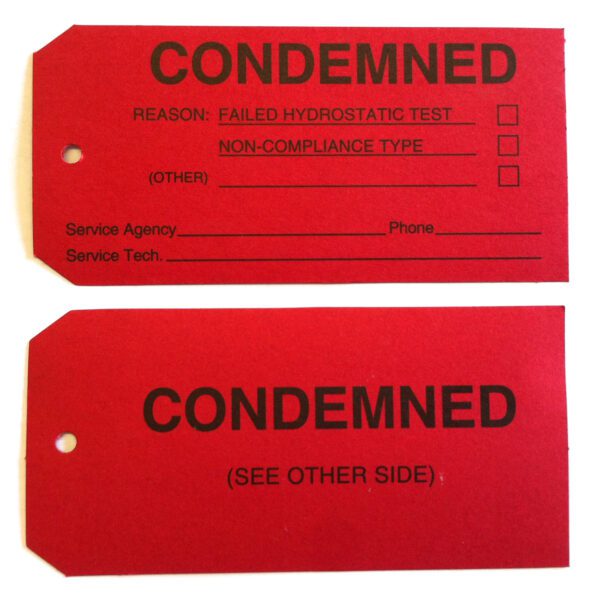 Service Tag - CONDEMNED (135mm x 65mm)