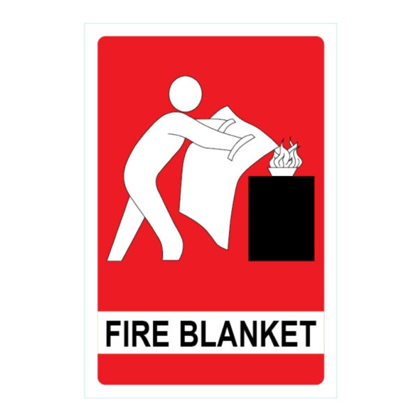 FBSLS-MT - Fire Blanket Sign (Metal) 155mm x 230mm