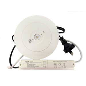 3W LED Recessed Emergency Light - WHITE (Adjustable dish 80mm /140mm) (Lithium Battery)