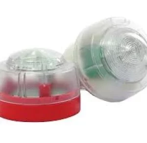 CWST-RR-S5 - Surface mount strobe, red body, red flash, clear lens, low profile base