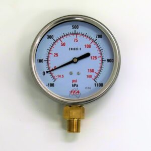HPG-NA-1100-LL-Hydrant Pressure Gauge – Liquid 110mm (-100 to 1100kPa 3/8 inch PT Thread)