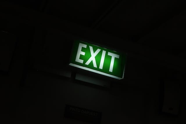 exit sign - fire factory australia - silverwater
