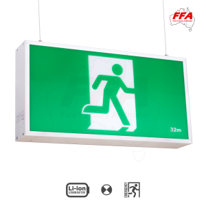 FFA-JEX32M-PM – 7W Jumbo Exit Light 32M (Pendant Mounted)