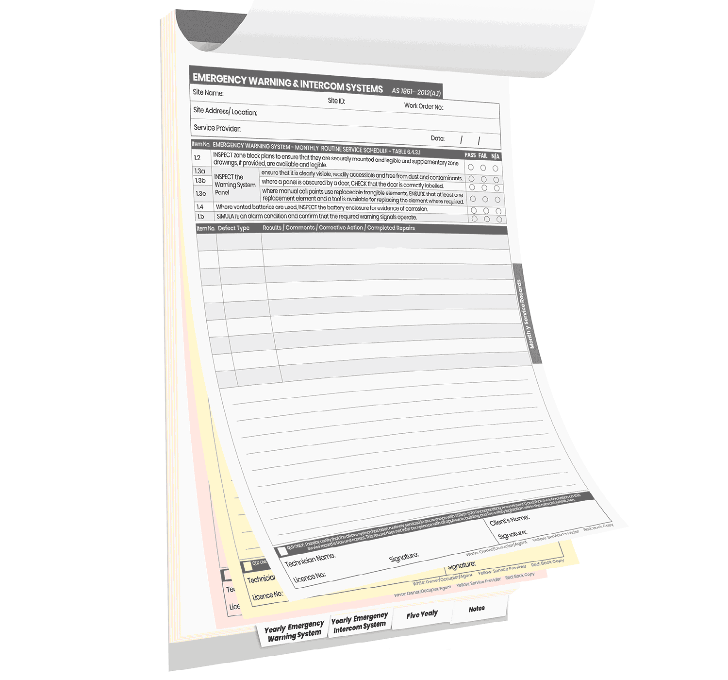 Emergency Warning & Intercom Systems Logbook - Image 2