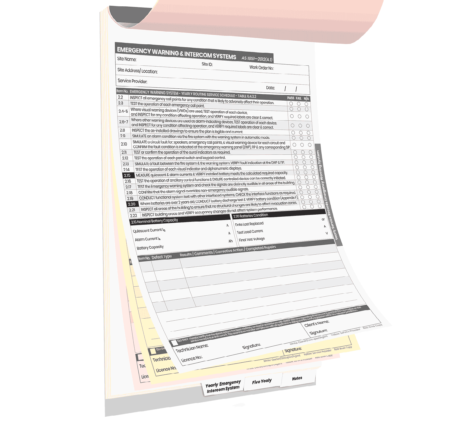 Emergency Warning & Intercom Systems Logbook - Image 3