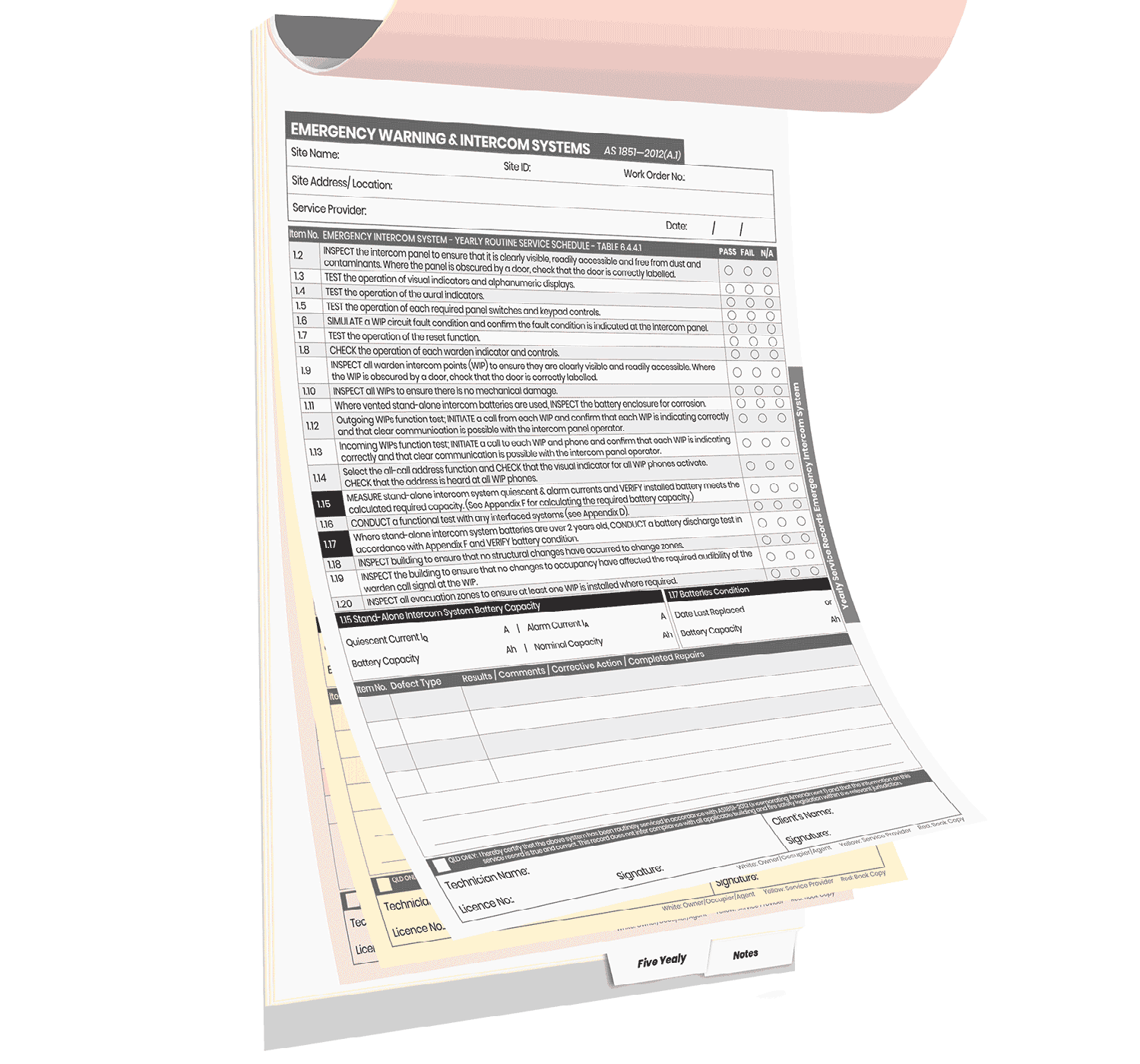 Emergency Warning & Intercom Systems Logbook - Image 4
