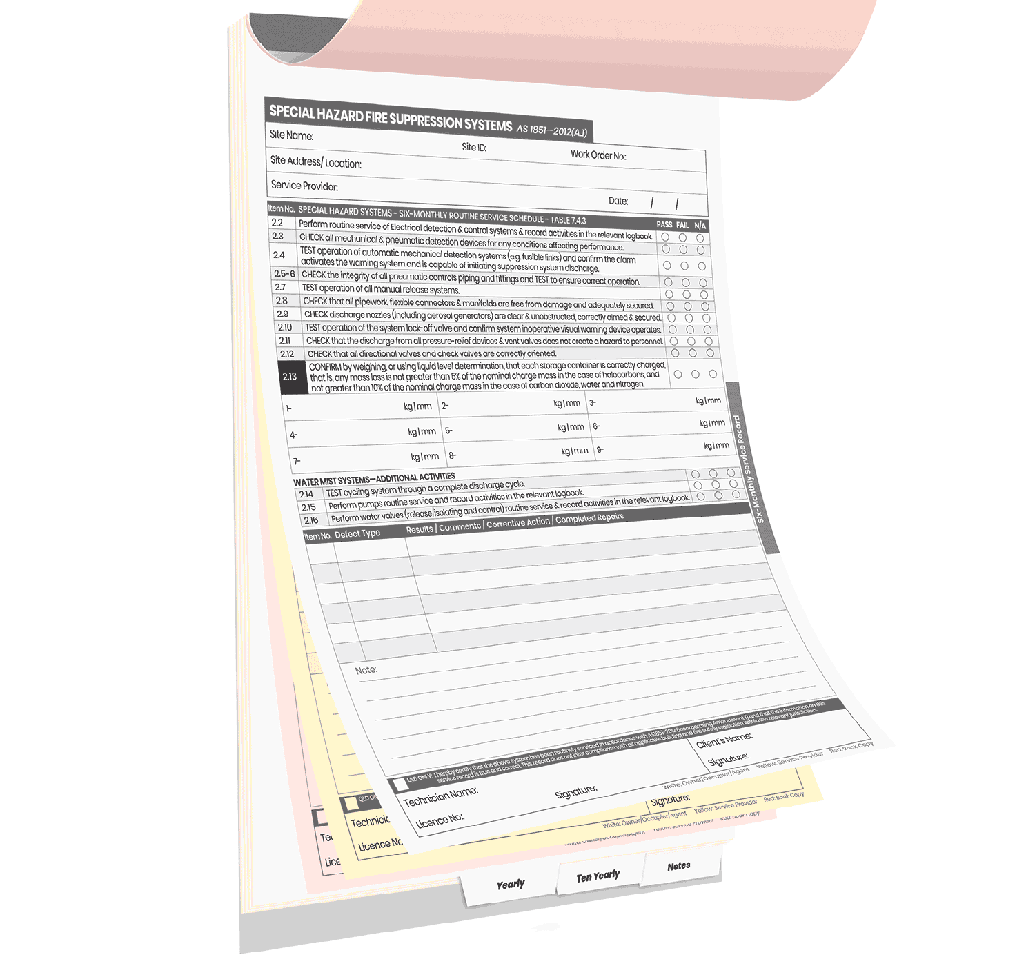 Special Hazard Fire Suppression Systems Logbook - Image 3