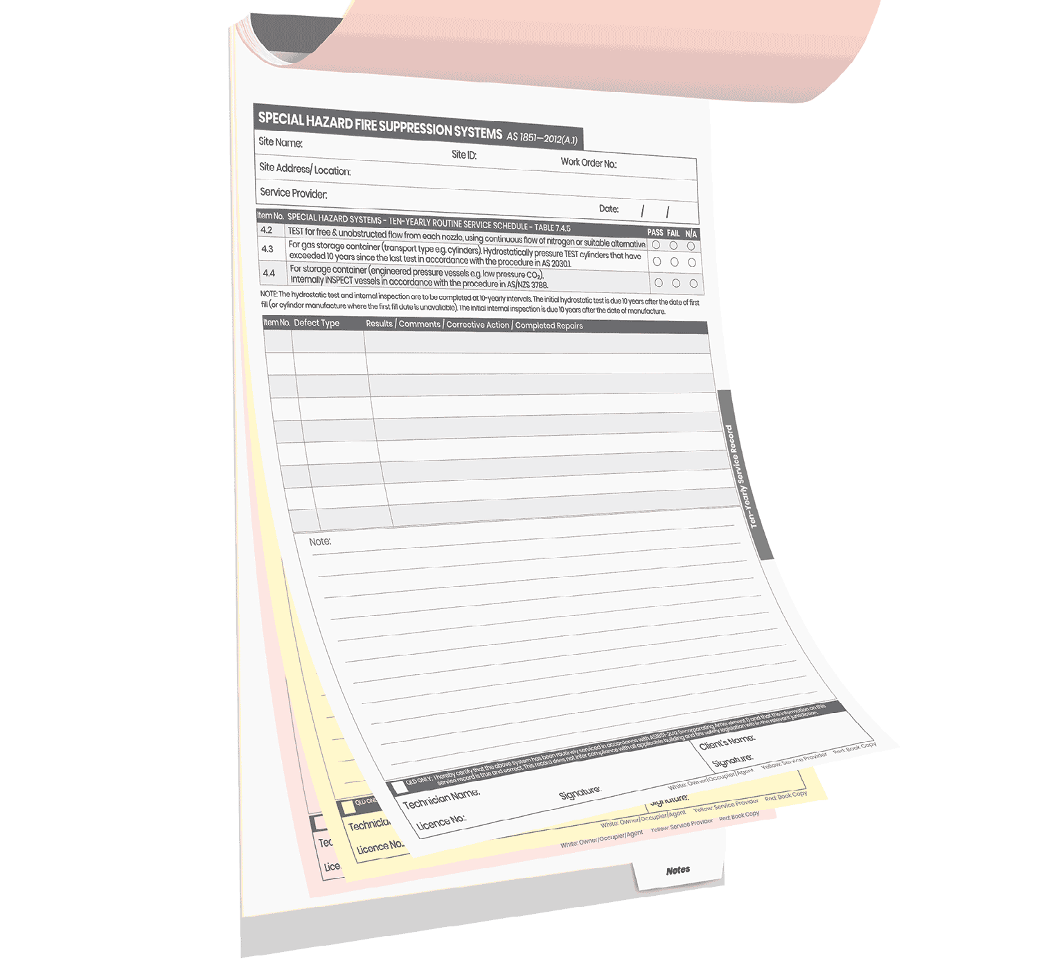 Special Hazard Fire Suppression Systems Logbook - Image 5