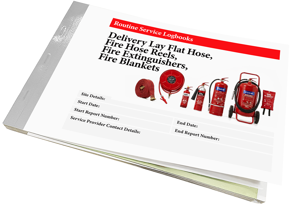 Fire Equipment Routine Service Logbook Delivery Lay Flat Hose, Fire Hose Reels, Fire Extinguishers, Fire Blankets